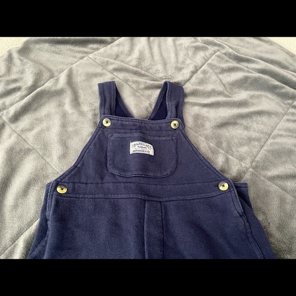 Baby Gap Button Down Overalls Navy 12-18M - Picture 5 of 6